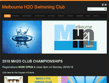 Tablet Screenshot of melbourneh2oswimmingclub.com